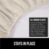 GORILLA GRIP Fitted Sheets, Stay in Place Twin Size Deep Pocket Bottom Bed Sheets for Mattress, Lightweight Microfiber Sábana, All Around Elastic, Oeko-Tex, Wrinkle and Shrink Resistant, Cream(Cream)