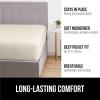 GORILLA GRIP Fitted Sheets, Stay in Place Twin Size Deep Pocket Bottom Bed Sheets for Mattress, Lightweight Microfiber Sábana, All Around Elastic, Oeko-Tex, Wrinkle and Shrink Resistant, Cream(Cream)