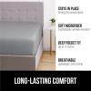 GORILLA GRIP Fitted Sheets, Stay in Place Twin Size Deep Pocket Bottom Bed Sheets for Mattress, Lightweight Microfiber Sábana, All Around Elastic, Oeko-Tex, Wrinkle and Shrink Resistant, Cream(Soft Gray)