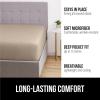 GORILLA GRIP Fitted Sheets, Stay in Place Twin Size Deep Pocket Bottom Bed Sheets for Mattress, Lightweight Microfiber Sábana, All Around Elastic, Oeko-Tex, Wrinkle and Shrink Resistant, Cream(Taupe)