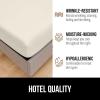 GORILLA GRIP Fitted Sheets, Stay in Place Twin Size Deep Pocket Bottom Bed Sheets for Mattress, Lightweight Microfiber Sábana, All Around Elastic, Oeko-Tex, Wrinkle and Shrink Resistant, Cream(Cream)