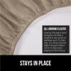 GORILLA GRIP Fitted Sheets, Stay in Place Twin Size Deep Pocket Bottom Bed Sheets for Mattress, Lightweight Microfiber Sábana, All Around Elastic, Oeko-Tex, Wrinkle and Shrink Resistant, Cream(Taupe)