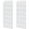 GORILLA GRIP Over the Door Shoe Organizer, 24 Large Breathable Mesh Pockets, Space Saving Hanging Storage Holder, Closet Rack Hanger Holds Up to 40 lbs, Hangs on Closets for Shoes, Accessories, Black(White)