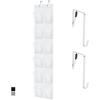 GORILLA GRIP Over the Door Shoe Organizer, 24 Large Breathable Mesh Pockets, Space Saving Hanging Storage Holder, Closet Rack Hanger Holds Up to 40 lbs, Hangs on Closets for Shoes, Accessories, Black(White)