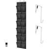 GORILLA GRIP Over the Door Shoe Organizer, 24 Large Breathable Mesh Pockets, Space Saving Hanging Storage Holder, Closet Rack Hanger Holds Up to 40 lbs, Hangs on Closets for Shoes, Accessories, Black(Black)