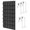 GORILLA GRIP Over the Door Shoe Organizer, 24 Large Breathable Mesh Pockets, Space Saving Hanging Storage Holder, Closet Rack Hanger Holds Up to 40 lbs, Hangs on Closets for Shoes, Accessories, Black(Black)