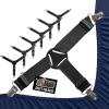GORILLA GRIP Patent Pending Bed Sheet Holders, Adjustable Elastic Fasteners with Metal Clips, Keep in Place Fitted Bedding Straps, Firm Tight Suspenders for Mattress, US Designed, 4 Pack White(Black)