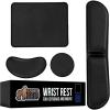 GORILLA GRIP Silky Gel Memory Foam Wrist Rest for Computer Keyboard, Mouse, Ergonomic Design for Typing Pain Relief, Desk Pads Support Hand and Arm, Mousepad Rests, Stain Resistant, 2 Piece Pad Spiral(Black)