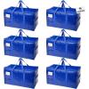 RUGGED RHINO Heavy Duty Extra Large Blue Moving Bags, Durable Bag with Strong Handles and Zipper, Moving Boxes Alternative for College Packing, Holiday Décor, Space Saving Storage with Label, 2 Pack(Blue)