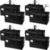 RUGGED RHINO Heavy Duty Extra Large Blue Moving Bags, Durable Bag with Strong Handles and Zipper, Moving Boxes Alternative for College Packing, Holiday Décor, Space Saving Storage with Label, 2 Pack(Black)