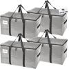 RUGGED RHINO Heavy Duty Extra Large Blue Moving Bags, Durable Bag with Strong Handles and Zipper, Moving Boxes Alternative for College Packing, Holiday Décor, Space Saving Storage with Label, 2 Pack(Silver)