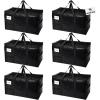 RUGGED RHINO Heavy Duty Extra Large Blue Moving Bags, Durable Bag with Strong Handles and Zipper, Moving Boxes Alternative for College Packing, Holiday Décor, Space Saving Storage with Label, 2 Pack(Black)