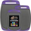 GORILLA GRIP BPA-Free Reversible Kitchen Cutting Board Set of 3 US Designed, Nonporous, Juice Grooves Catch Liquid, Slip Resistant Border, Dishwasher Safe Large Food Chopping Boards, Lime Orange Lemon(Purple/Gray)