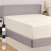 GORILLA GRIP Fitted Sheets, Stay in Place Twin Size Deep Pocket Bottom Bed Sheets for Mattress, Lightweight Microfiber Sábana, All Around Elastic, Oeko-Tex, Wrinkle and Shrink Resistant, Cream(Cream)