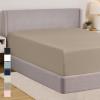 GORILLA GRIP Fitted Sheets, Stay in Place Twin Size Deep Pocket Bottom Bed Sheets for Mattress, Lightweight Microfiber Sábana, All Around Elastic, Oeko-Tex, Wrinkle and Shrink Resistant, Cream(Taupe)