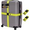 GORILLA GRIP Heavy Duty 4 Pack Adjustable Luggage Straps for Suitcases, Easy to Identify Travel Belt Connector Holds Suitcase Together, Extends Life of Bag, Strap Connects Two Bags, Accessories Blue(Yellow)