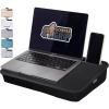 GORILLA GRIP Laptop Lap Desk with Phone Holder, Pillow Cushion Desks Fit Laptops up to 15.6″, Gifts for Home, Portable Travel Workstation, Tray Ledge Keep Computers in Place, Marble Pattern(Black)