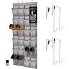GORILLA GRIP Over the Door Shoe Organizer, 24 Large Breathable Mesh Pockets, Space Saving Hanging Storage Holder, Closet Rack Hanger Holds Up to 40 lbs, Hangs on Closets for Shoes, Accessories, Black(Gray)