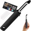 GORILLA GRIP Patented BPA-Free Sharp Stainless Steel Dual Swivel Vegetable Peeler, Soft Comfortable Handle, Smoothly Peel Apples, Potatoes, Carrots, Includes Blade Cover, Kitchen Tool Peelers, Mint(Black)