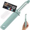 GORILLA GRIP Patented BPA-Free Sharp Stainless Steel Dual Swivel Vegetable Peeler, Soft Comfortable Handle, Smoothly Peel Apples, Potatoes, Carrots, Includes Blade Cover, Kitchen Tool Peelers, Mint(Mint)