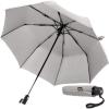 GORILLA GRIP Strong Windproof Stick Compact Umbrella for Rain, One-Click Automatic Open and Close, Durable Quick Dry Waterproof Material, Lightweight and Portable, Travel Size Fits Backpack, Rainbow(Gray)