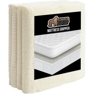 GORILLA GRIP Non Slip Mattress Gripper, Prevents Mattresses from Sliding and Holds Bed in Place, Pad Grips Beds, Sofa, Couch, Chair Cushions and Helps Keep Topper from Slipping, Easy Trim Pads Twin XL(1)