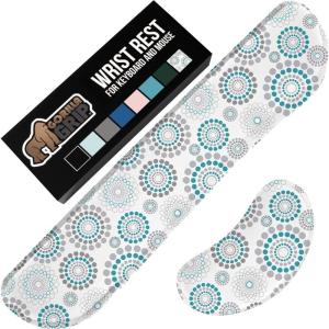 GORILLA GRIP Silky Gel Memory Foam Wrist Rest for Computer Keyboard, Mouse, Ergonomic Design for Typing Pain Relief, Desk Pads Support Hand and Arm, Mousepad Rests, Stain Resistant, 2 Piece Pad Spiral(Spiral)