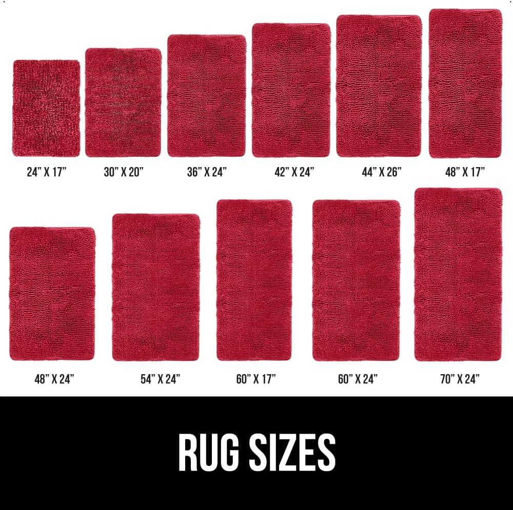 imageGORILLA GRIP Bath Rug Mat 36x24 Thick Absorbent Chenille Quick Dry Microfiber Mats Rubber Backing Washable Shower Floor Rugs Bathmat Runner US Designed Bathroom Home Decor Accessories Gray BeigeRed