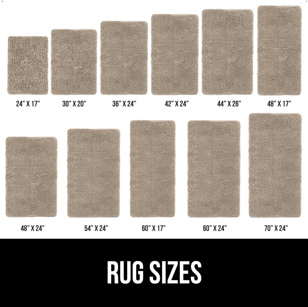 imageGORILLA GRIP Bath Rug Mat 36x24 Thick Absorbent Chenille Quick Dry Microfiber Mats Rubber Backing Washable Shower Floor Rugs Bathmat Runner US Designed Bathroom Home Decor Accessories Gray BeigeGray Beige