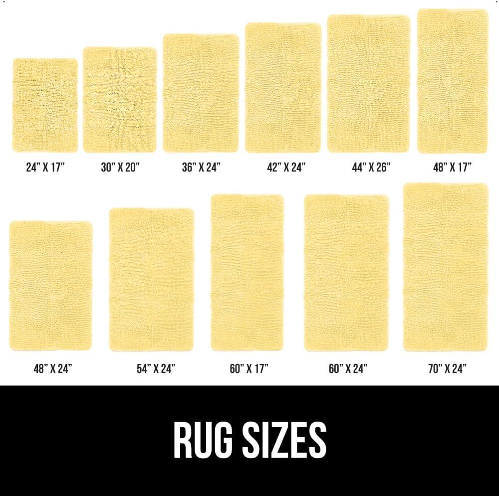 imageGORILLA GRIP Bath Rug Mat 36x24 Thick Absorbent Chenille Quick Dry Microfiber Mats Rubber Backing Washable Shower Floor Rugs Bathmat Runner US Designed Bathroom Home Decor Accessories Gray BeigeYellow