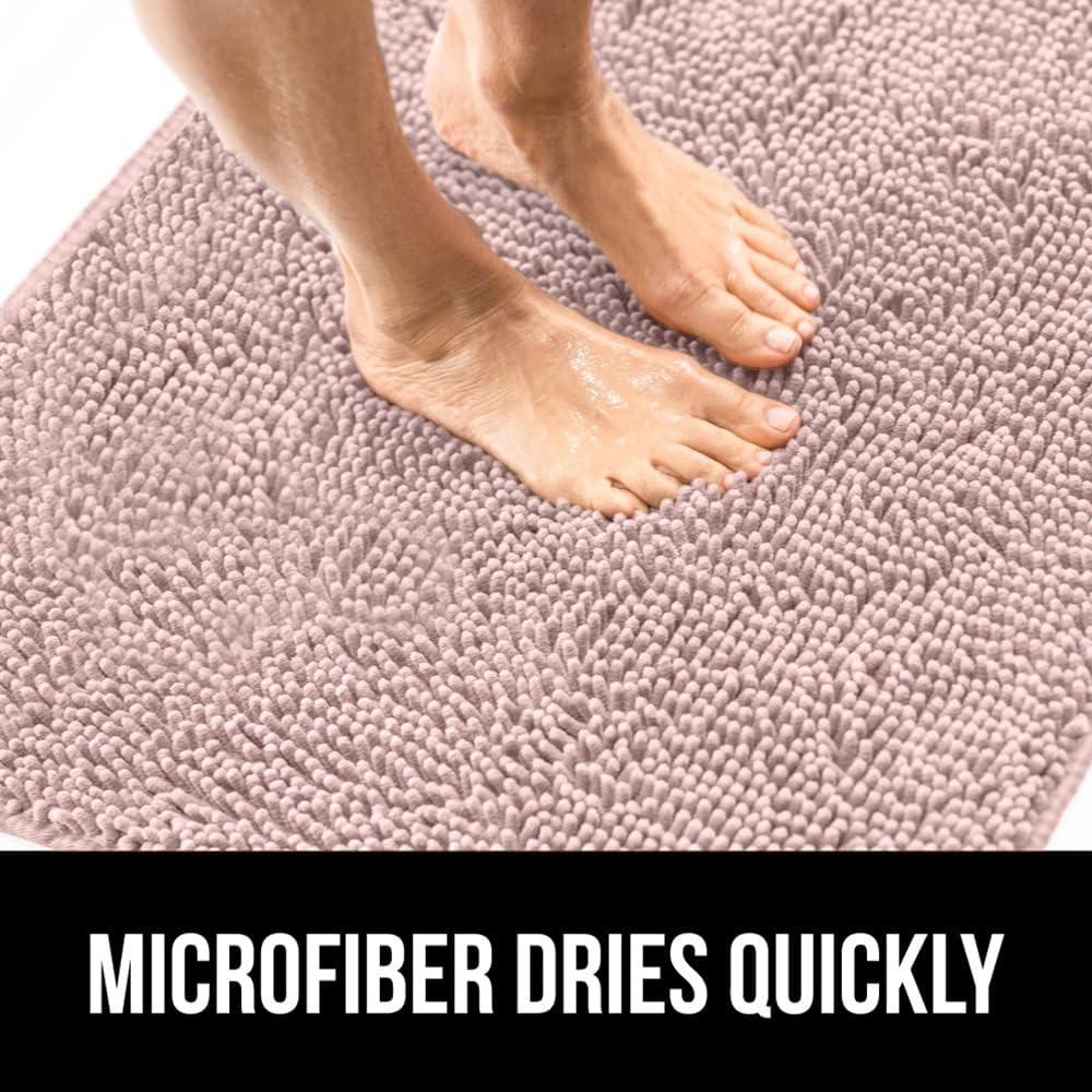 imageGORILLA GRIP Bath Rug Mat 36x24 Thick Absorbent Chenille Quick Dry Microfiber Mats Rubber Backing Washable Shower Floor Rugs Bathmat Runner US Designed Bathroom Home Decor Accessories Gray BeigeDusty Rose