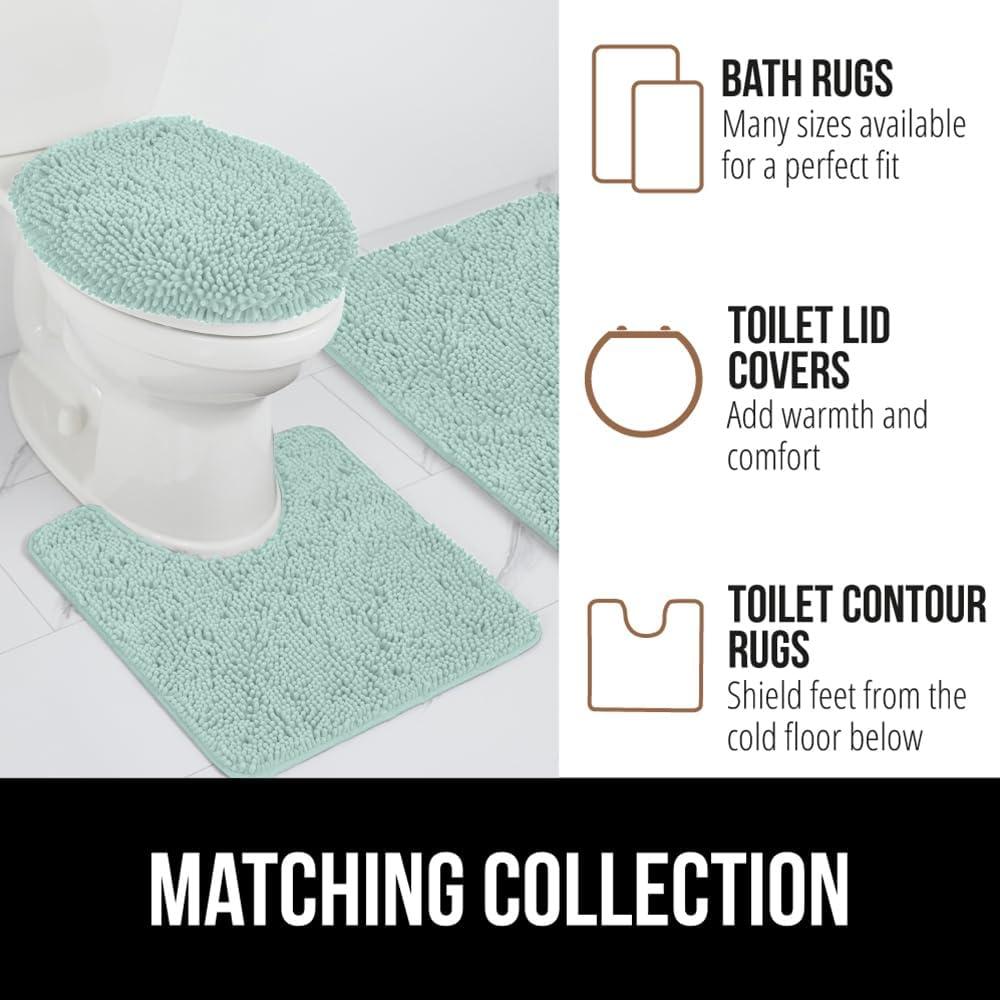 imageGORILLA GRIP Bath Rug Mat 36x24 Thick Absorbent Chenille Quick Dry Microfiber Mats Rubber Backing Washable Shower Floor Rugs Bathmat Runner US Designed Bathroom Home Decor Accessories Gray BeigeSeablue
