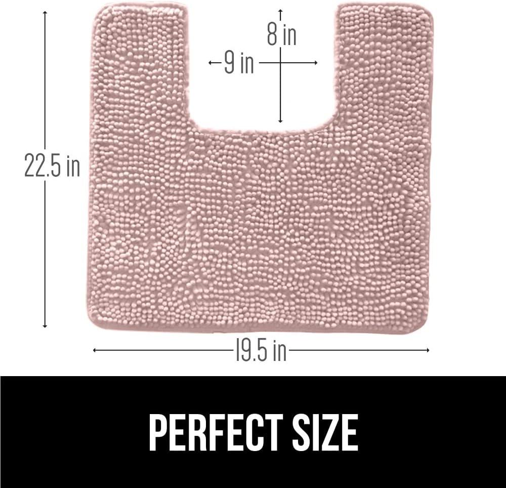 imageGORILLA GRIP Bath Rug Mat 36x24 Thick Absorbent Chenille Quick Dry Microfiber Mats Rubber Backing Washable Shower Floor Rugs Bathmat Runner US Designed Bathroom Home Decor Accessories Gray BeigeDusty Rose