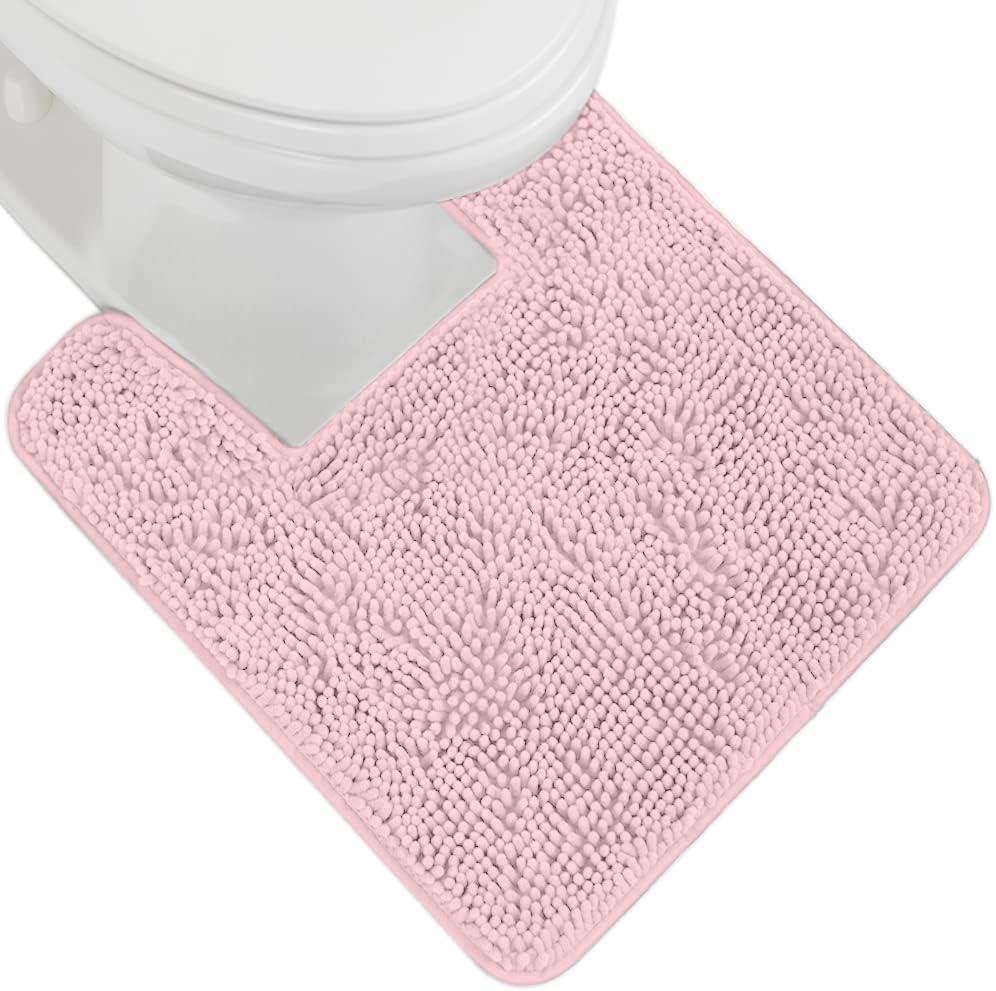 imageGORILLA GRIP Bath Rug Mat 36x24 Thick Absorbent Chenille Quick Dry Microfiber Mats Rubber Backing Washable Shower Floor Rugs Bathmat Runner US Designed Bathroom Home Decor Accessories Gray BeigeLight Pink