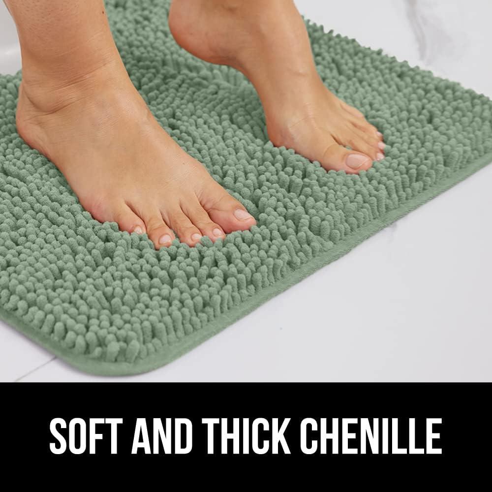 imageGORILLA GRIP Bath Rug Mat 36x24 Thick Absorbent Chenille Quick Dry Microfiber Mats Rubber Backing Washable Shower Floor Rugs Bathmat Runner US Designed Bathroom Home Decor Accessories Gray BeigeSage