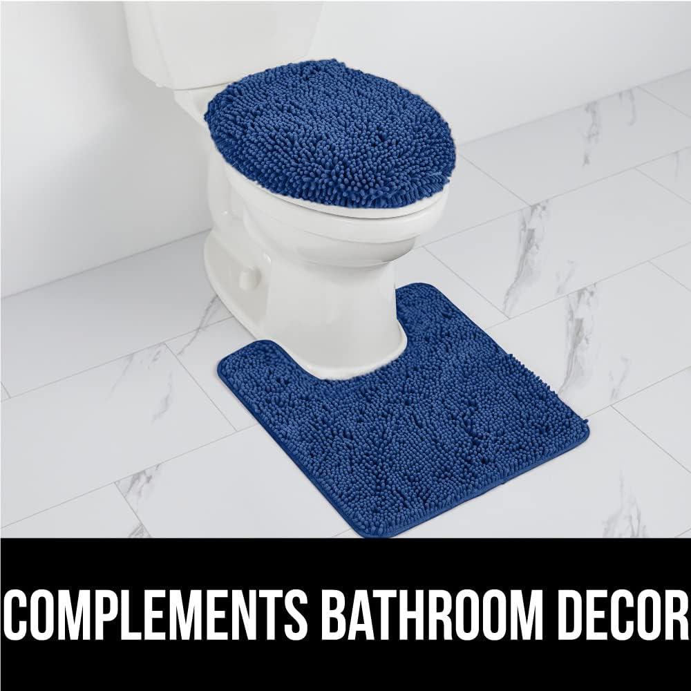 imageGORILLA GRIP Bath Rug Mat 36x24 Thick Absorbent Chenille Quick Dry Microfiber Mats Rubber Backing Washable Shower Floor Rugs Bathmat Runner US Designed Bathroom Home Decor Accessories Gray BeigeRoyal Blue