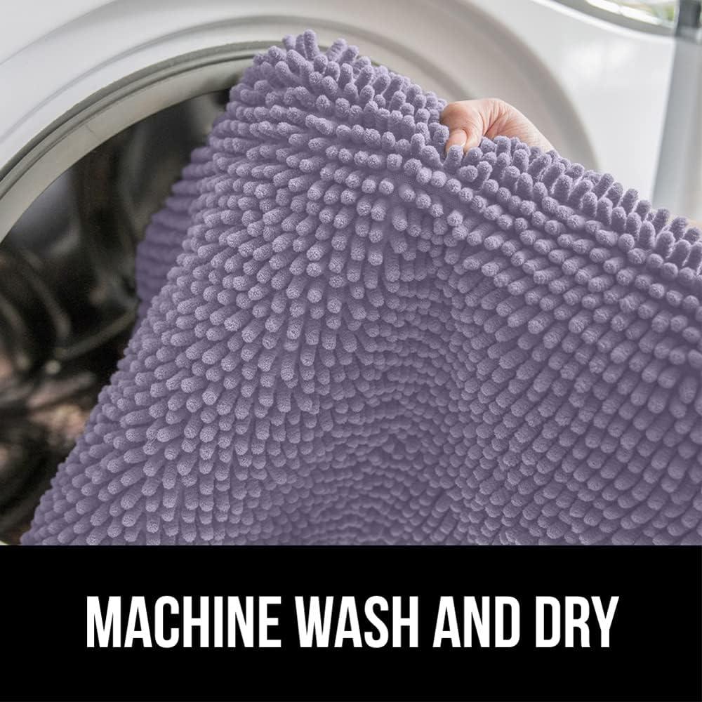 imageGORILLA GRIP Bath Rug Mat 36x24 Thick Absorbent Chenille Quick Dry Microfiber Mats Rubber Backing Washable Shower Floor Rugs Bathmat Runner US Designed Bathroom Home Decor Accessories Gray BeigeLight Purple