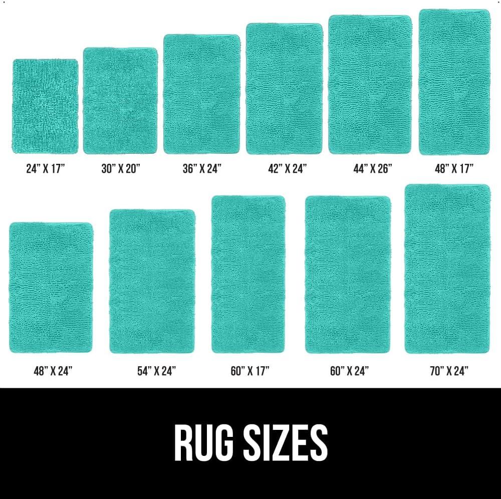 imageGORILLA GRIP Bath Rug Mat 36x24 Thick Absorbent Chenille Quick Dry Microfiber Mats Rubber Backing Washable Shower Floor Rugs Bathmat Runner US Designed Bathroom Home Decor Accessories Gray BeigeTurquoise