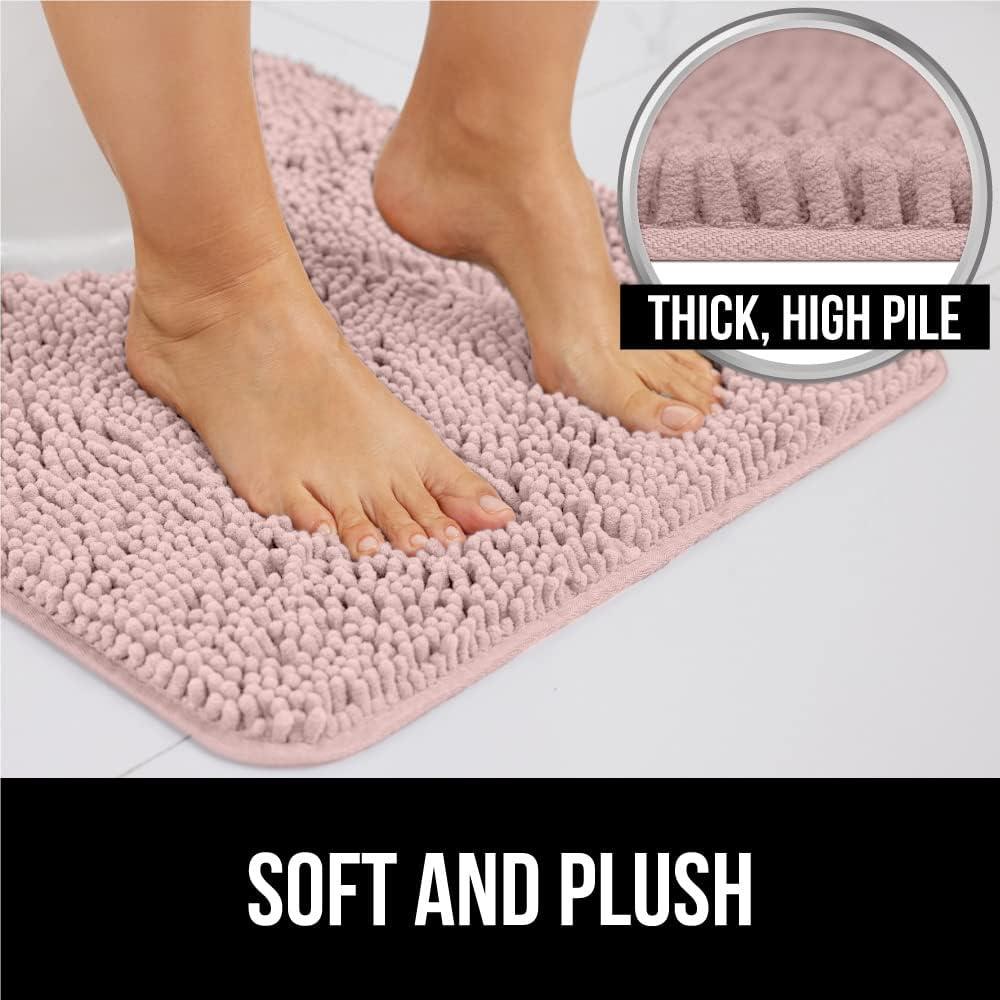 imageGORILLA GRIP Bath Rug Mat 36x24 Thick Absorbent Chenille Quick Dry Microfiber Mats Rubber Backing Washable Shower Floor Rugs Bathmat Runner US Designed Bathroom Home Decor Accessories Gray BeigeDusty Rose