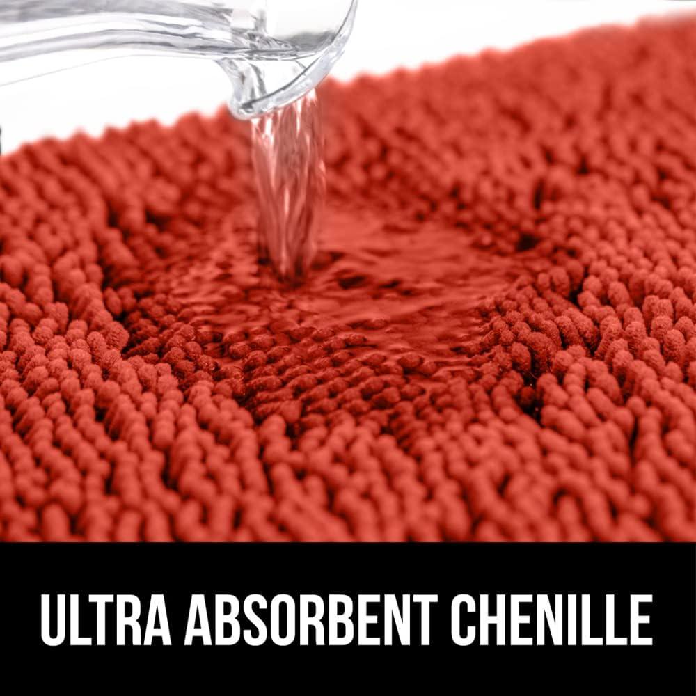 imageGORILLA GRIP Bath Rug Mat 36x24 Thick Absorbent Chenille Quick Dry Microfiber Mats Rubber Backing Washable Shower Floor Rugs Bathmat Runner US Designed Bathroom Home Decor Accessories Gray BeigeSunset Orange