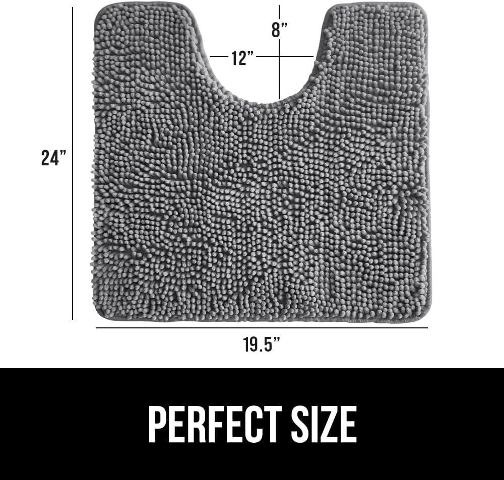 imageGORILLA GRIP Bath Rug Mat 36x24 Thick Absorbent Chenille Quick Dry Microfiber Mats Rubber Backing Washable Shower Floor Rugs Bathmat Runner US Designed Bathroom Home Decor Accessories Gray BeigeGrey