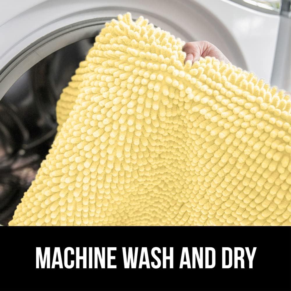 imageGORILLA GRIP Bath Rug Mat 36x24 Thick Absorbent Chenille Quick Dry Microfiber Mats Rubber Backing Washable Shower Floor Rugs Bathmat Runner US Designed Bathroom Home Decor Accessories Gray BeigeYellow