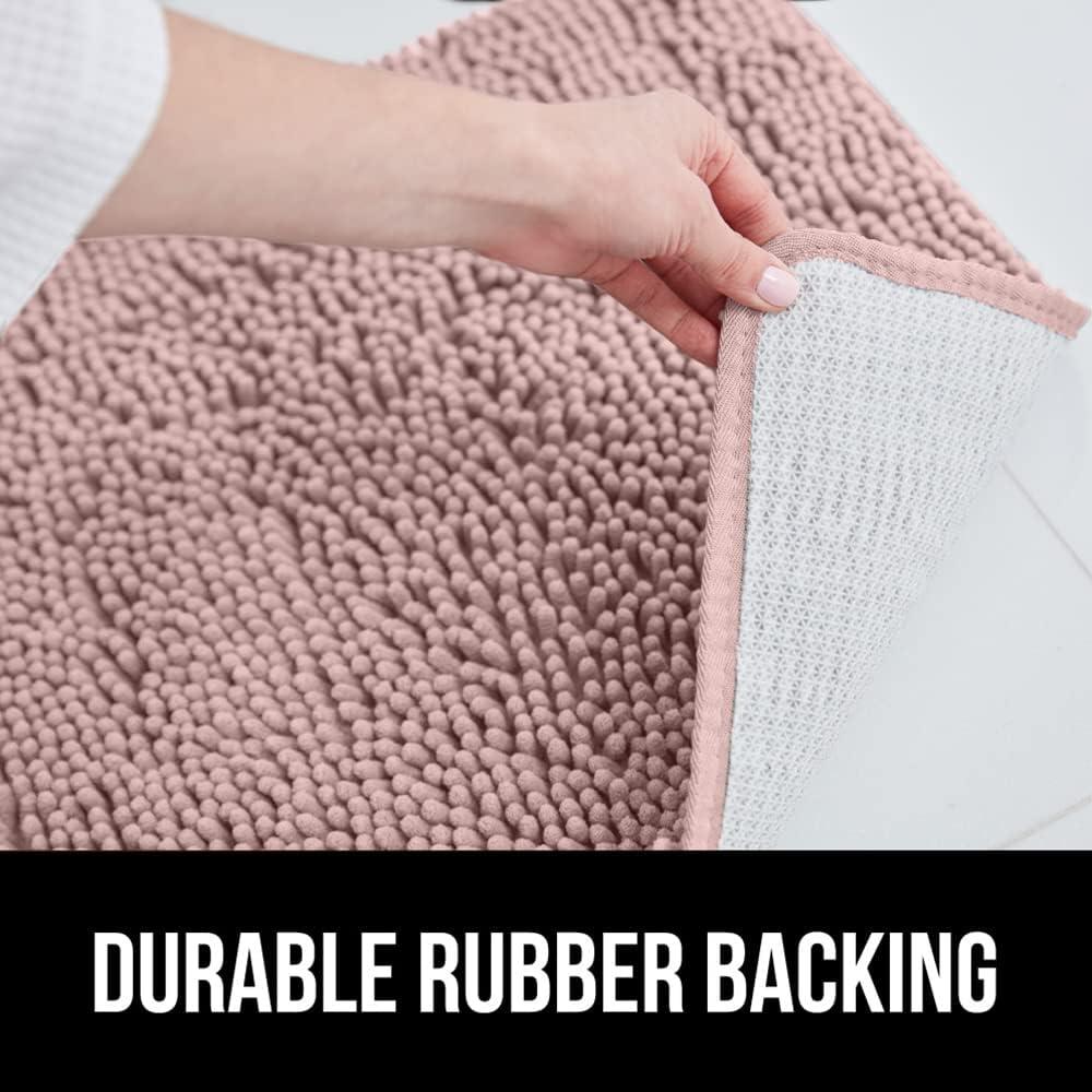 imageGORILLA GRIP Bath Rug Mat 36x24 Thick Absorbent Chenille Quick Dry Microfiber Mats Rubber Backing Washable Shower Floor Rugs Bathmat Runner US Designed Bathroom Home Decor Accessories Gray BeigeDusty Rose