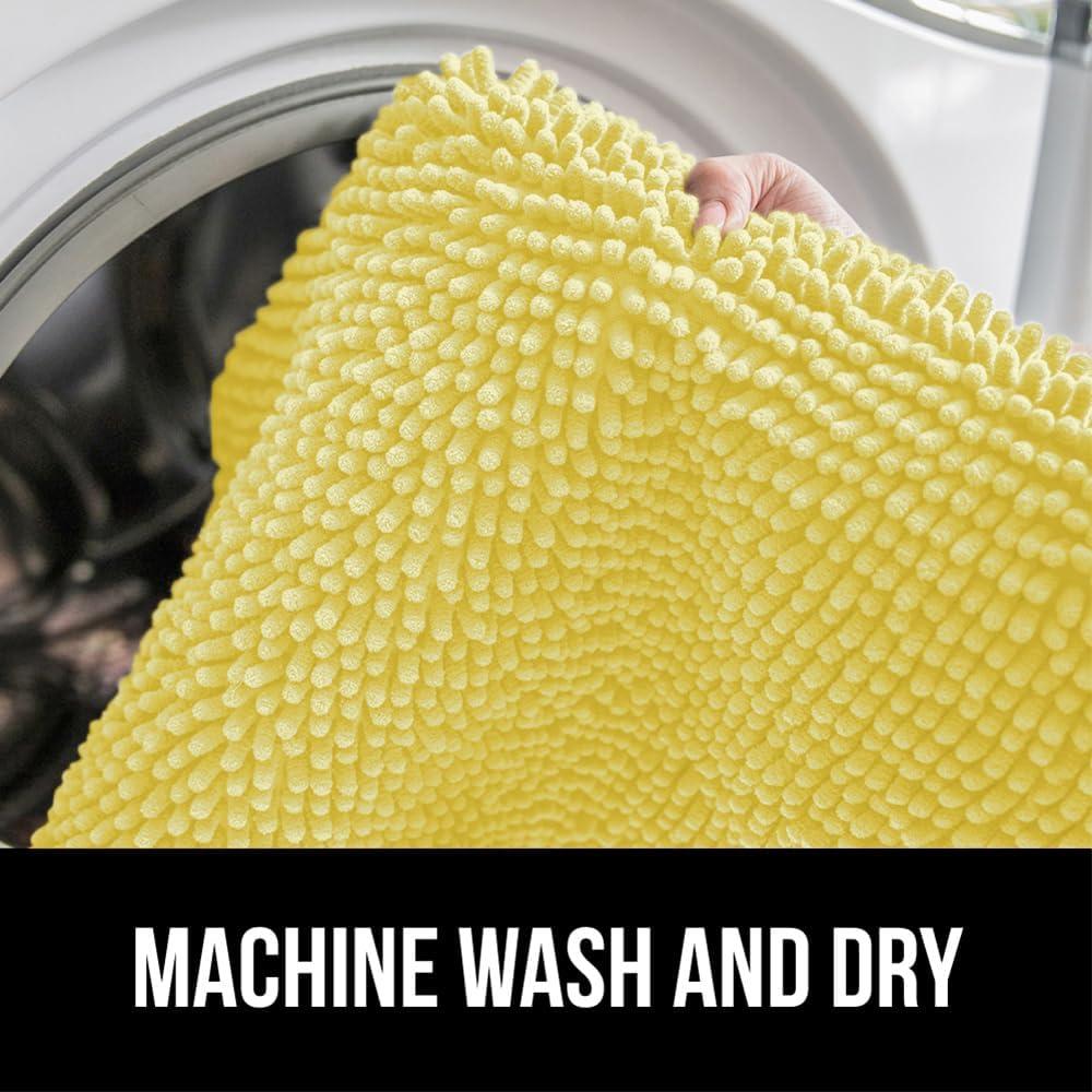 imageGORILLA GRIP Bath Rug Mat 36x24 Thick Absorbent Chenille Quick Dry Microfiber Mats Rubber Backing Washable Shower Floor Rugs Bathmat Runner US Designed Bathroom Home Decor Accessories Gray BeigeYellow