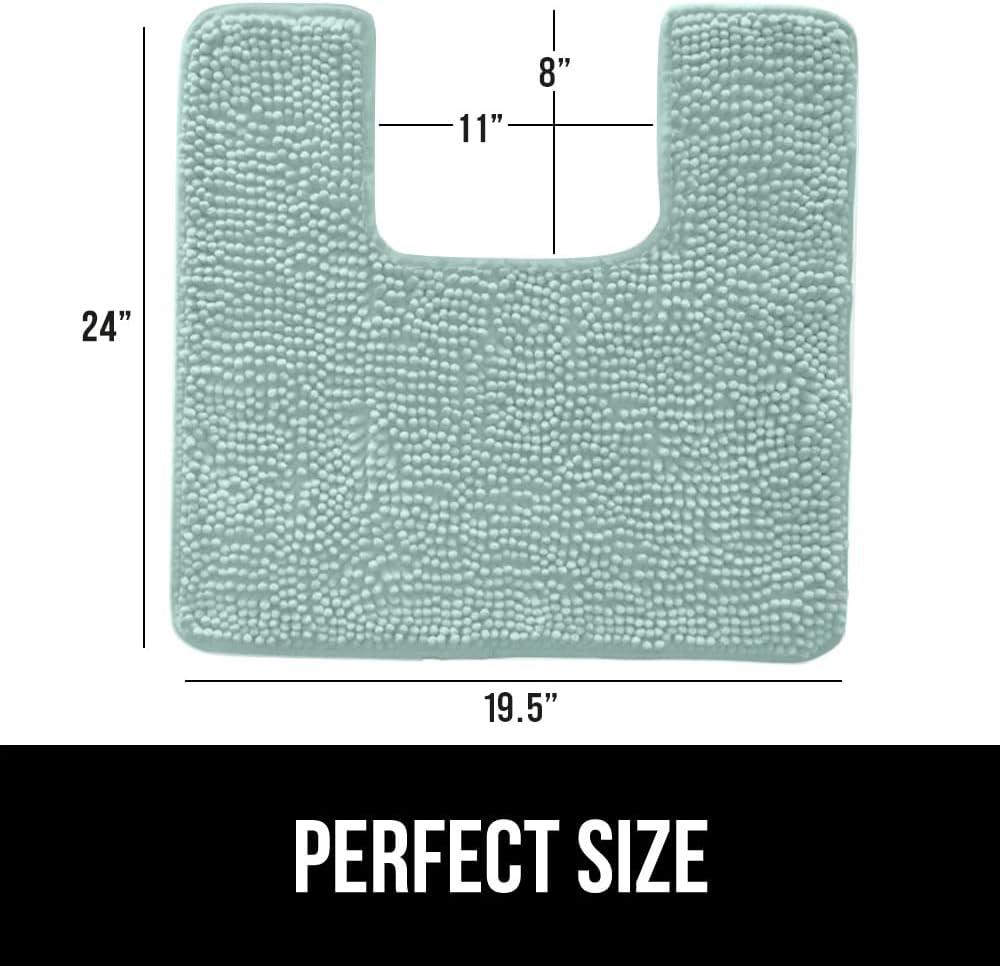 imageGORILLA GRIP Bath Rug Mat 36x24 Thick Absorbent Chenille Quick Dry Microfiber Mats Rubber Backing Washable Shower Floor Rugs Bathmat Runner US Designed Bathroom Home Decor Accessories Gray BeigeSeablue