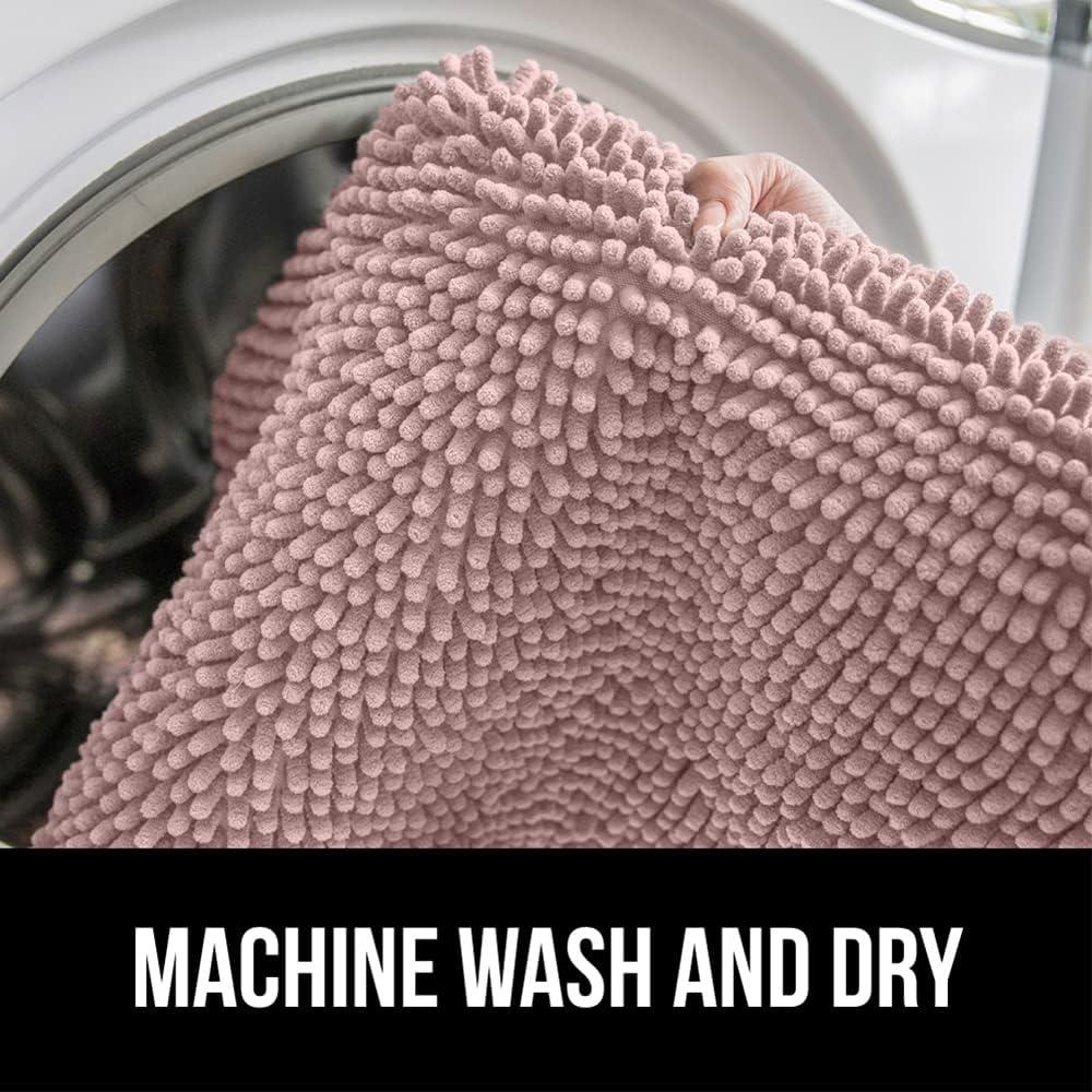 imageGORILLA GRIP Bath Rug Mat 36x24 Thick Absorbent Chenille Quick Dry Microfiber Mats Rubber Backing Washable Shower Floor Rugs Bathmat Runner US Designed Bathroom Home Decor Accessories Gray BeigeDusty Rose