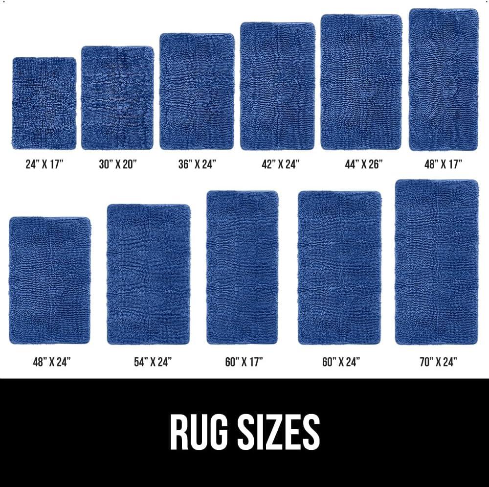 imageGORILLA GRIP Bath Rug Mat 36x24 Thick Absorbent Chenille Quick Dry Microfiber Mats Rubber Backing Washable Shower Floor Rugs Bathmat Runner US Designed Bathroom Home Decor Accessories Gray BeigeRoyal Blue