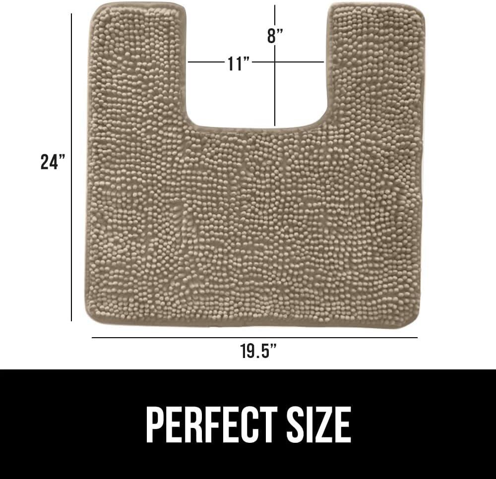 imageGORILLA GRIP Bath Rug Mat 36x24 Thick Absorbent Chenille Quick Dry Microfiber Mats Rubber Backing Washable Shower Floor Rugs Bathmat Runner US Designed Bathroom Home Decor Accessories Gray BeigeGray Beige