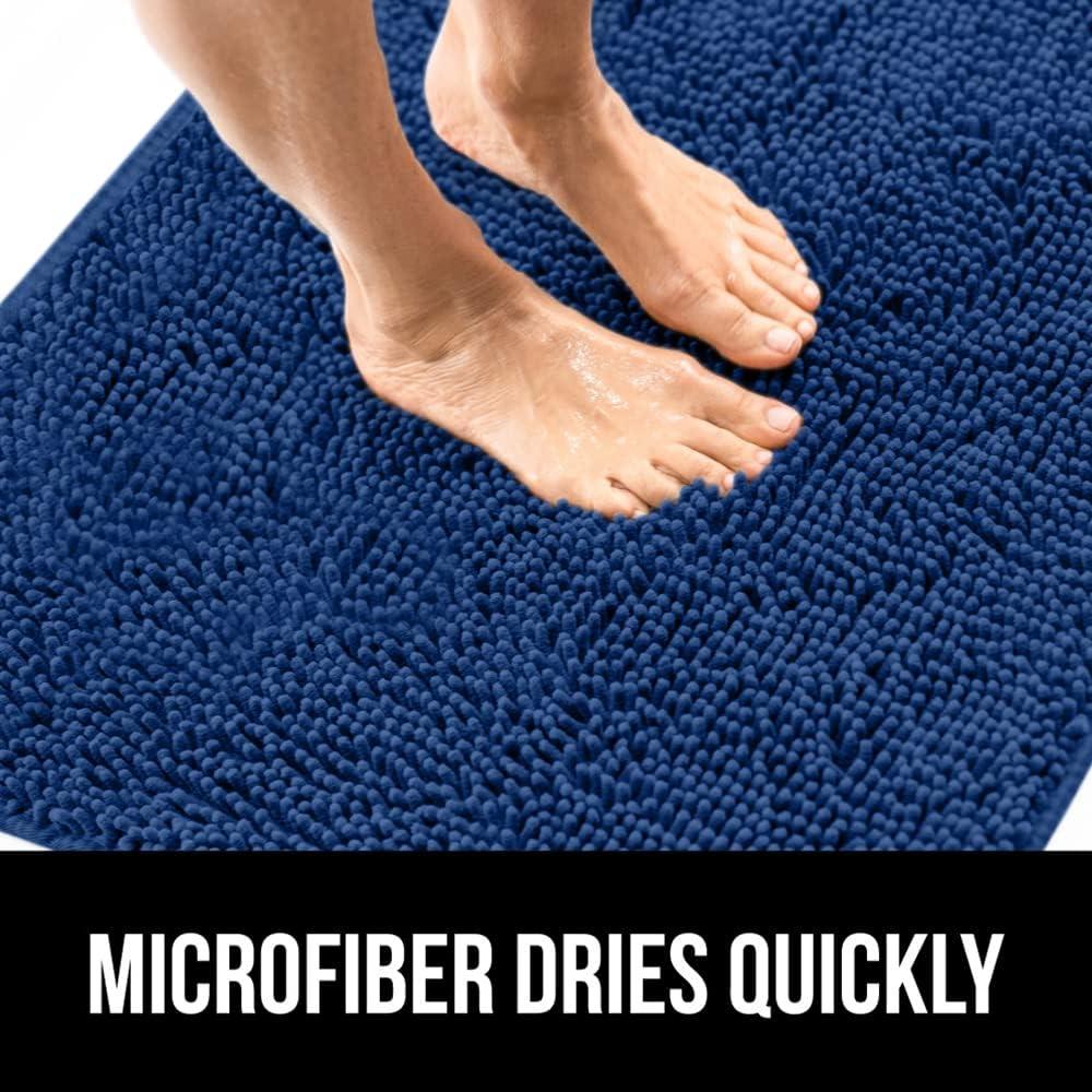 imageGORILLA GRIP Bath Rug Mat 36x24 Thick Absorbent Chenille Quick Dry Microfiber Mats Rubber Backing Washable Shower Floor Rugs Bathmat Runner US Designed Bathroom Home Decor Accessories Gray BeigeRoyal Blue