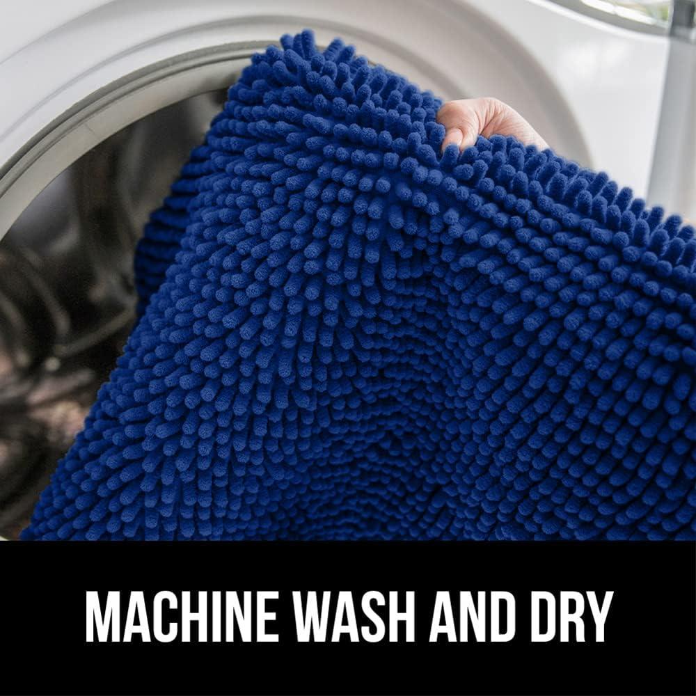 imageGORILLA GRIP Bath Rug Mat 36x24 Thick Absorbent Chenille Quick Dry Microfiber Mats Rubber Backing Washable Shower Floor Rugs Bathmat Runner US Designed Bathroom Home Decor Accessories Gray BeigeRoyal Blue